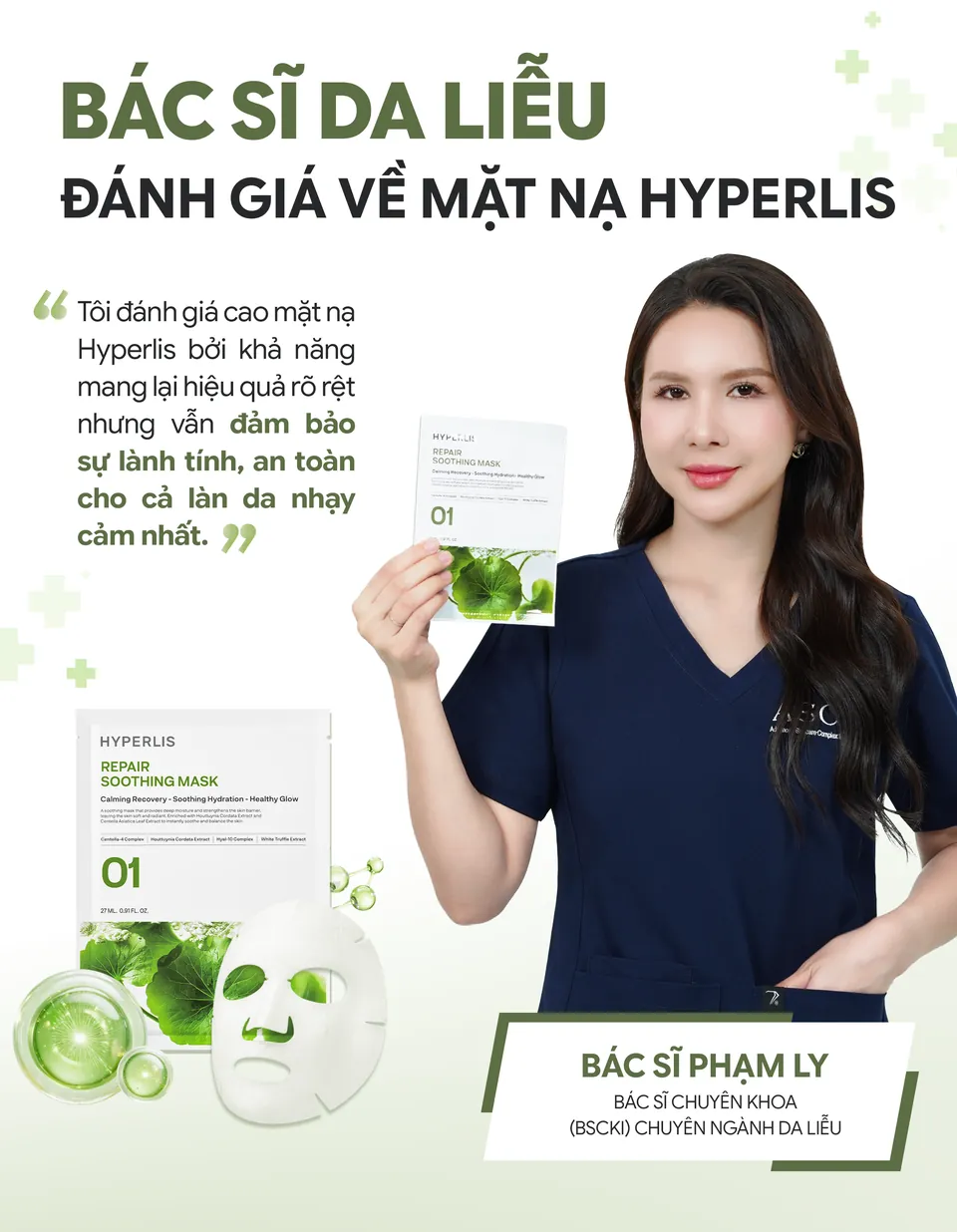 Bác sĩ Phạm Ly – bác sĩ chuyên khoa da liễu đánh giá về mặt nạ HYPERLIS